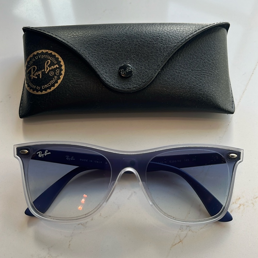 Blue Rayban sunglasses